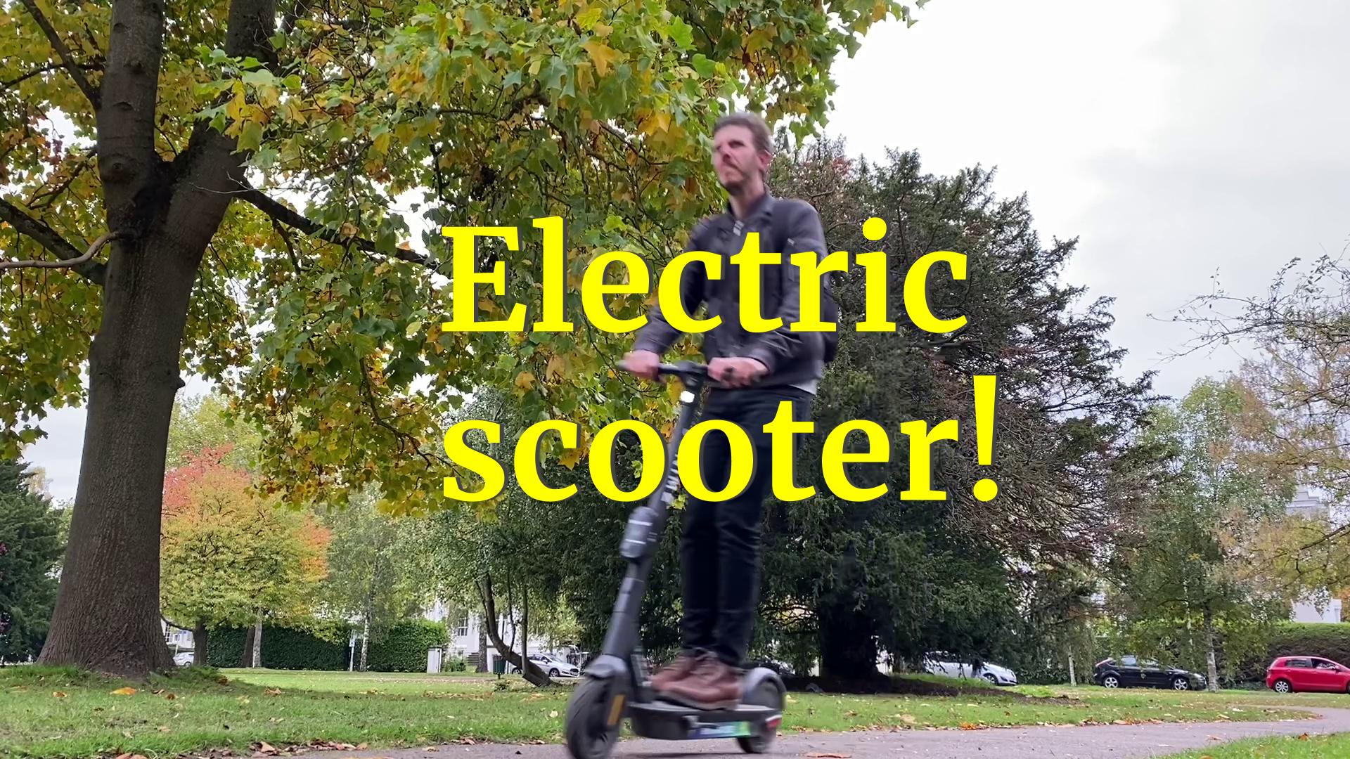 Hiring an electric scooter Chris Mytton